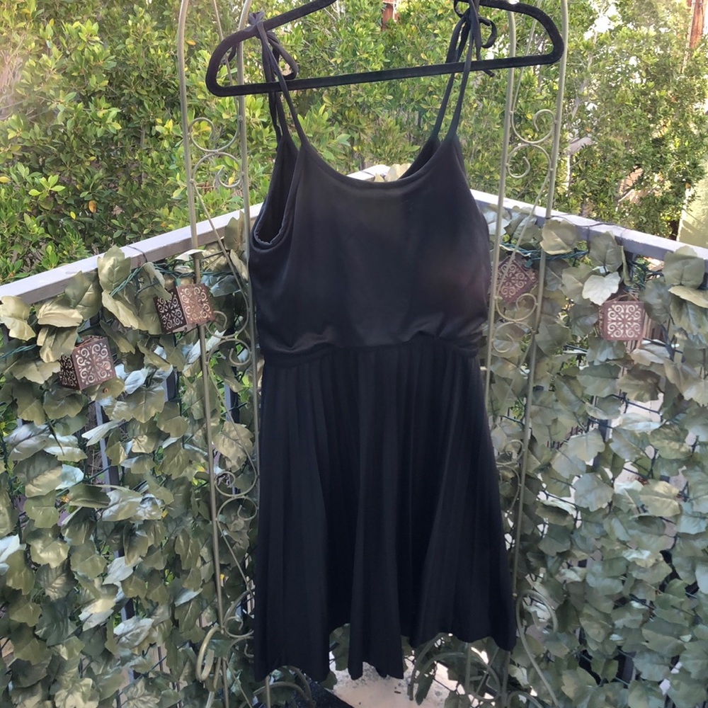 Vicky Vaughn Pretty Vintage Black Dress 70’s Prom - Picture 5 of 5